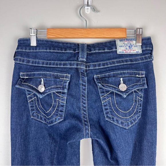 True Religion Medium Wash Blue Denim Bootcut WLH564TSM Jeans Size 28 Western - Picture 1 of 15